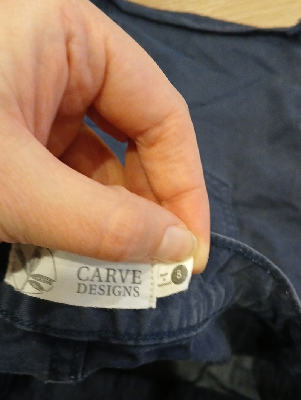 Carve Designs Navy Cotton Jean Shorts Size 8 - Picture 3 of 3